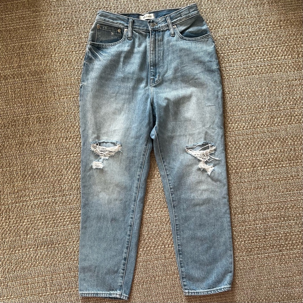 Madewell High-Rise Distressed Women's Jeans - Light Blue -30
